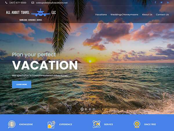 All About Travel - Travel Agency Websites
