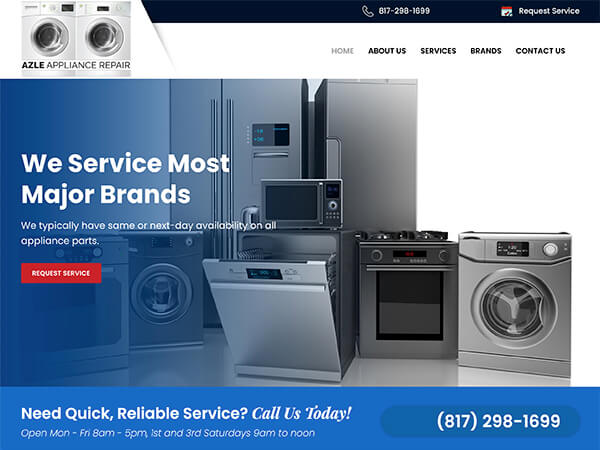 Azle Appliance Repair - Small Business Websites