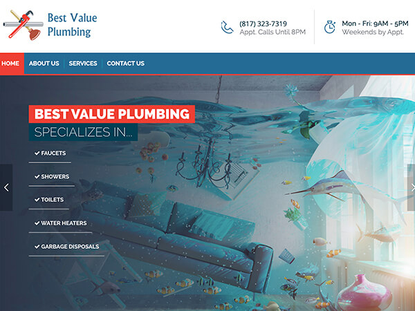 Best Value Plumbing - Small Business Websites