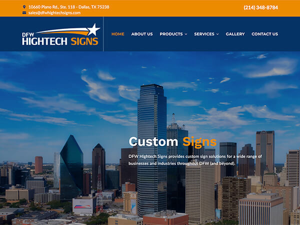 DFW Hightech Signs - Commercial Sign Company Websites