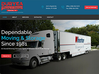 Moving & Storage Company Web Design