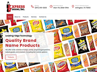 Vending Company Web Design