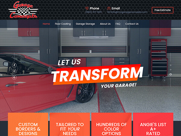 Garage Concepts - Professional Contractor Websites
