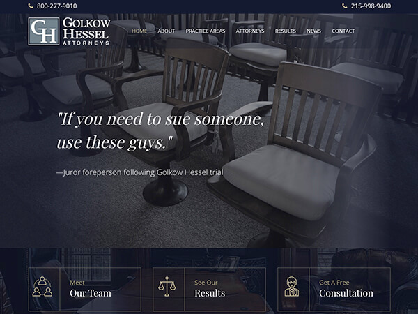 Golkow Hessel Attorneys - Law Firm Websites