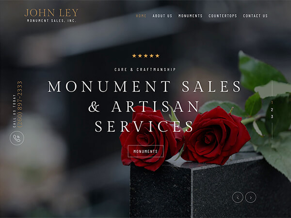 John Ley Monument Sales - Craftsman Websites