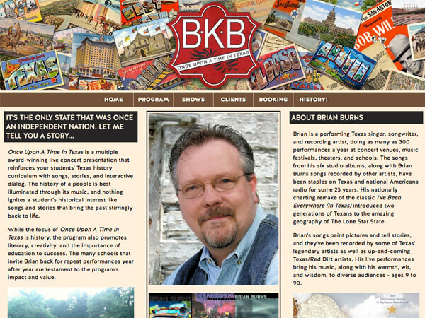 Brian Burns - Once Upon a Time in Texas - Music Websites