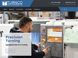 Tool & Instrument Company Web Design